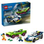 bloco lego city carro de polícia muscle 60415