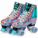 patins fenix radkal roller skate sereia 4 rodas 35-38 azul rl-13