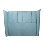 cabeceira de cama casal aga monaco 138x130x15cm verde água (mp)