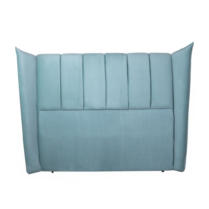 cabeceira de cama casal aga monaco 138x130x15cm verde água (mp)