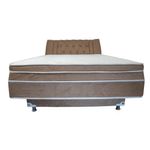 cama casal aga unibox acoplado max comfort com cabeceira 138x188x58cm gardênia marrom (mp)