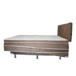 cama casal aga unibox acoplado max comfort com cabeceira 138x188x58cm gardênia marrom (mp)