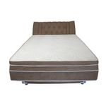 cama casal aga unibox acoplado max comfort com cabeceira 138x188x58cm gardênia marrom (mp)