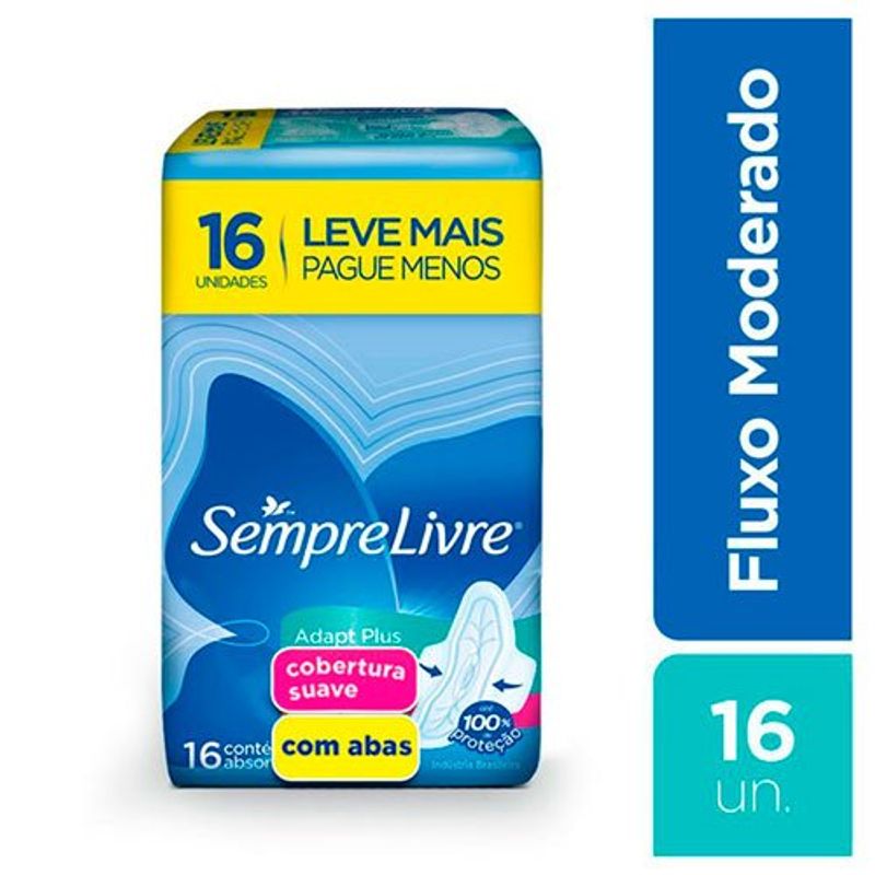 sempre livre absorvente fit leve 16 pague 14