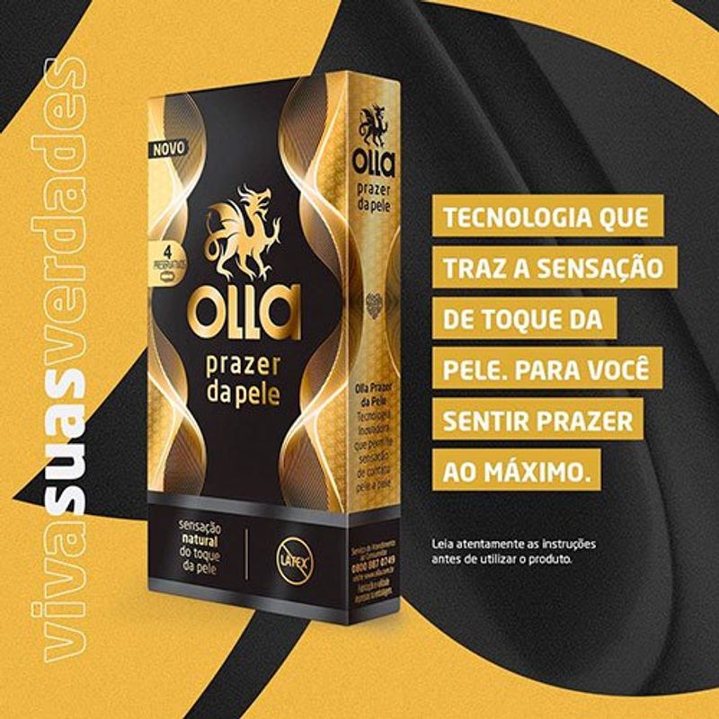 preservativo olla prazer da pele 4 unidades