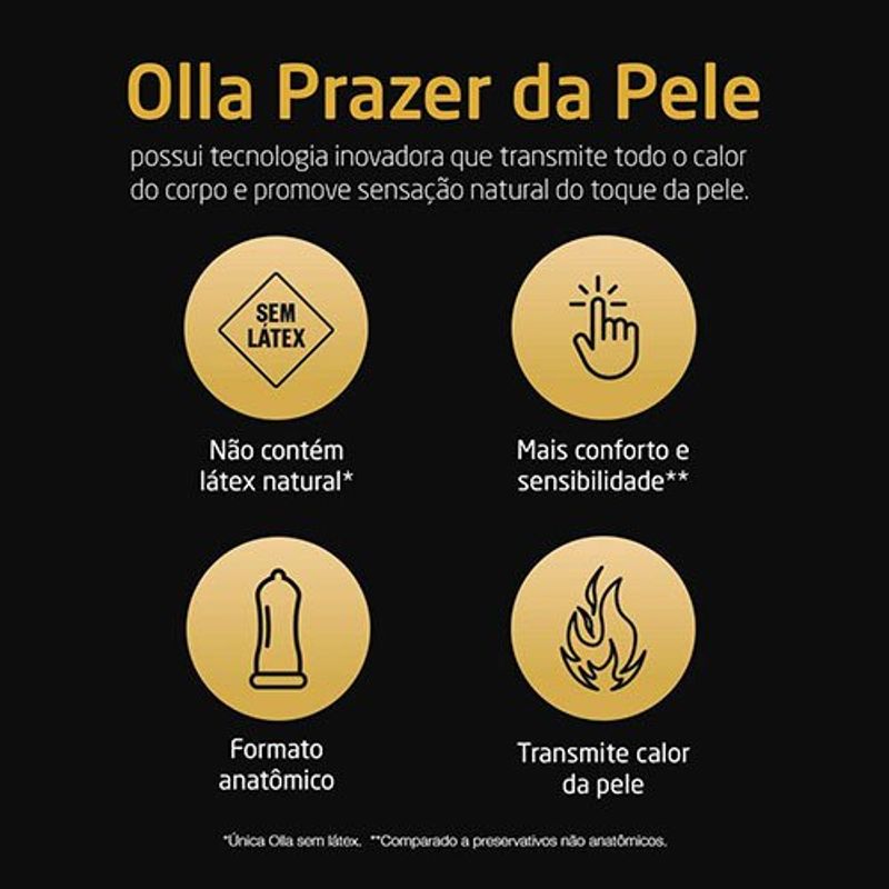 preservativo olla prazer da pele 4 unidades