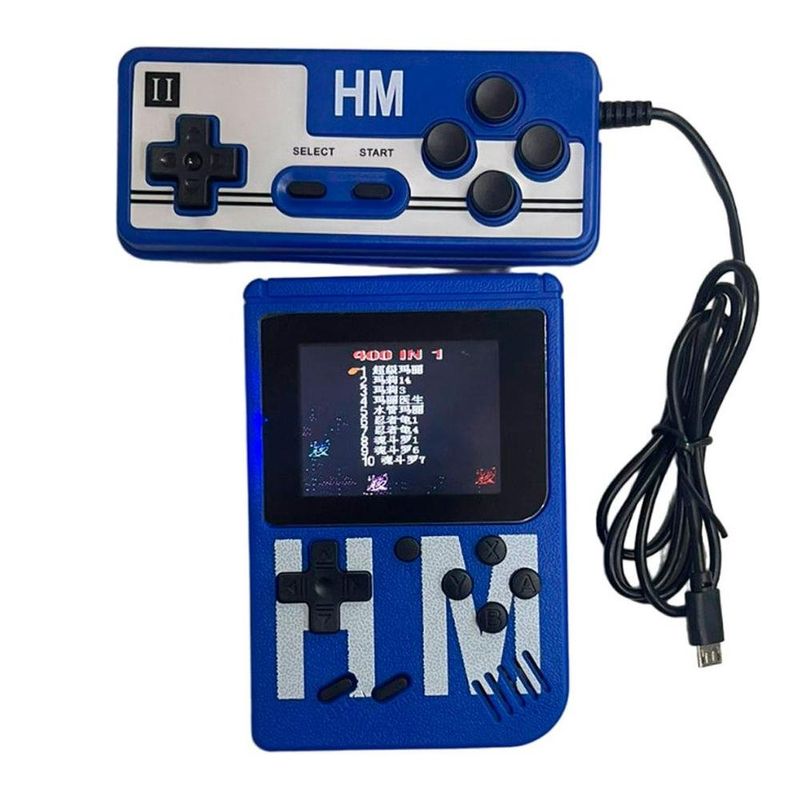mini game portátil h'maston 2 jogadores yxj02 azul (mp)