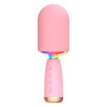 microfone karaokê h'maston mx07 rosa (mp)