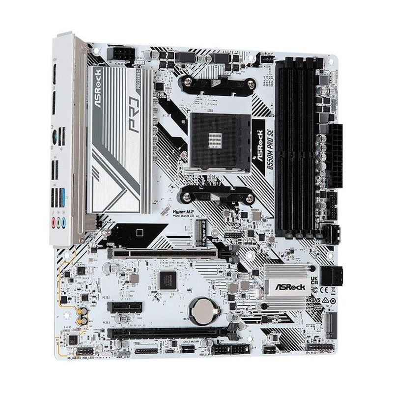 placa mãe asrock micro atx para amd am4 b550 pro se 4ddr4 branco (mp)