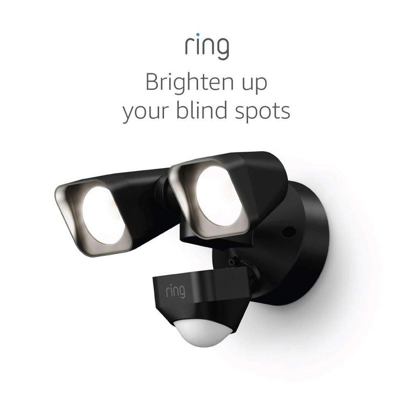 lampada de segurança com sensor de movimento ring floodlight preto a-bi