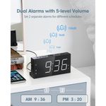 despertador led 19" roxicosly vibração dupla usb preto a-bi