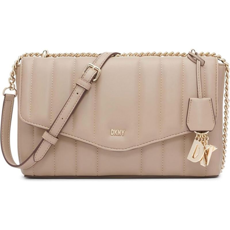 bolsa de ombro dkny lexington toffee bege a-bi