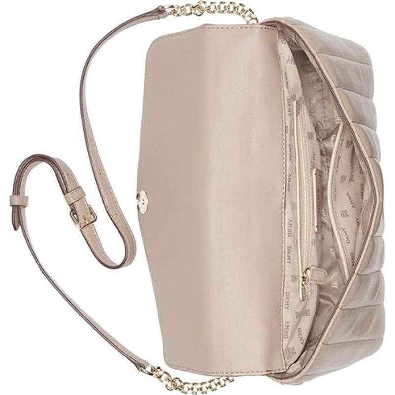 bolsa de ombro dkny lexington toffee bege a-bi