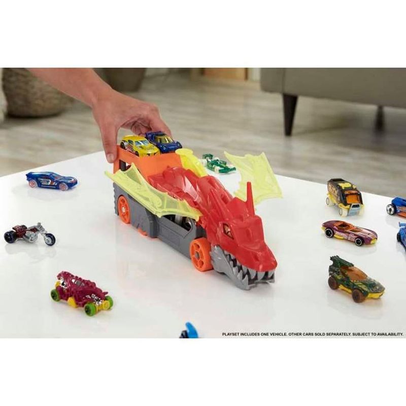 pista hot wheels mattel city reboque de dragão gtk42