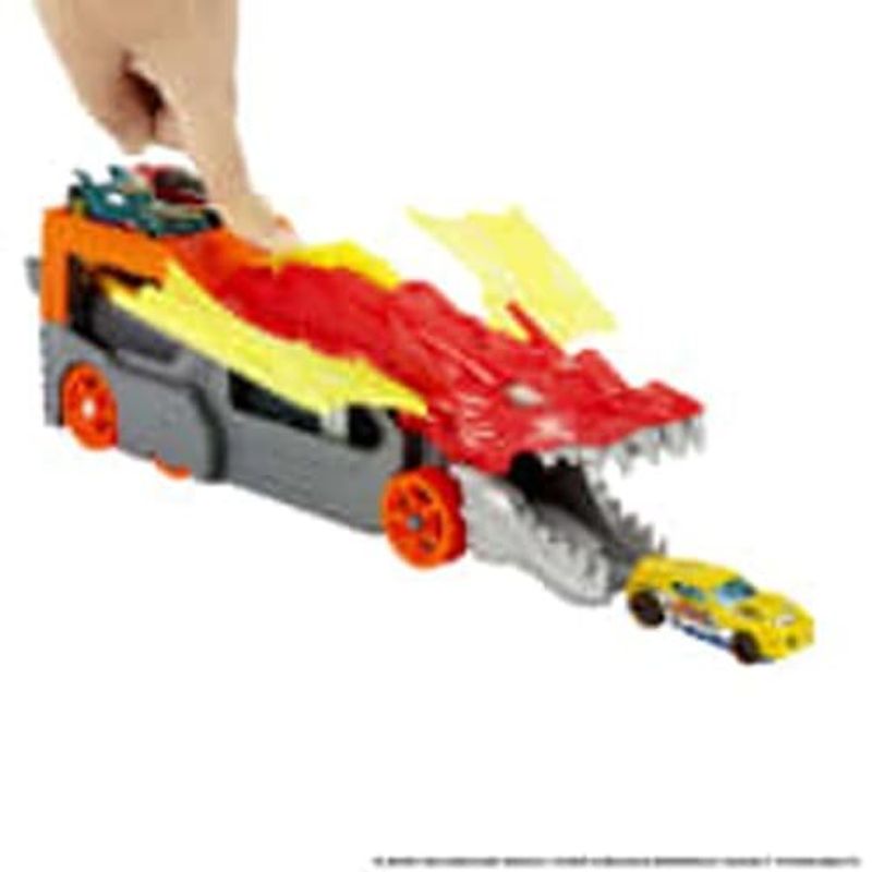 pista hot wheels mattel city reboque de dragão gtk42