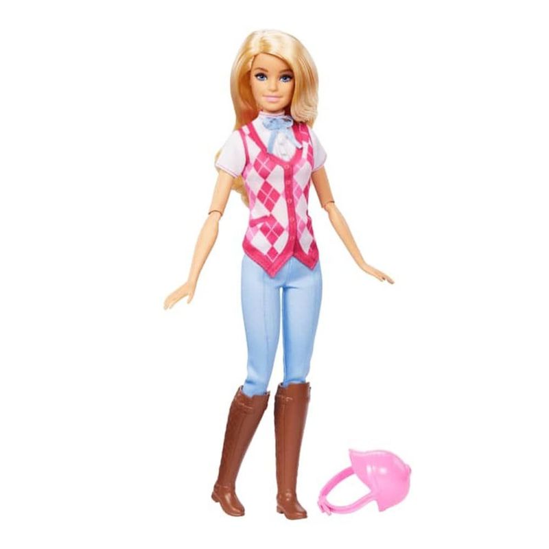 boneca barbie mattel detetive a grande corrida de cavalos malibú equitação hxj38