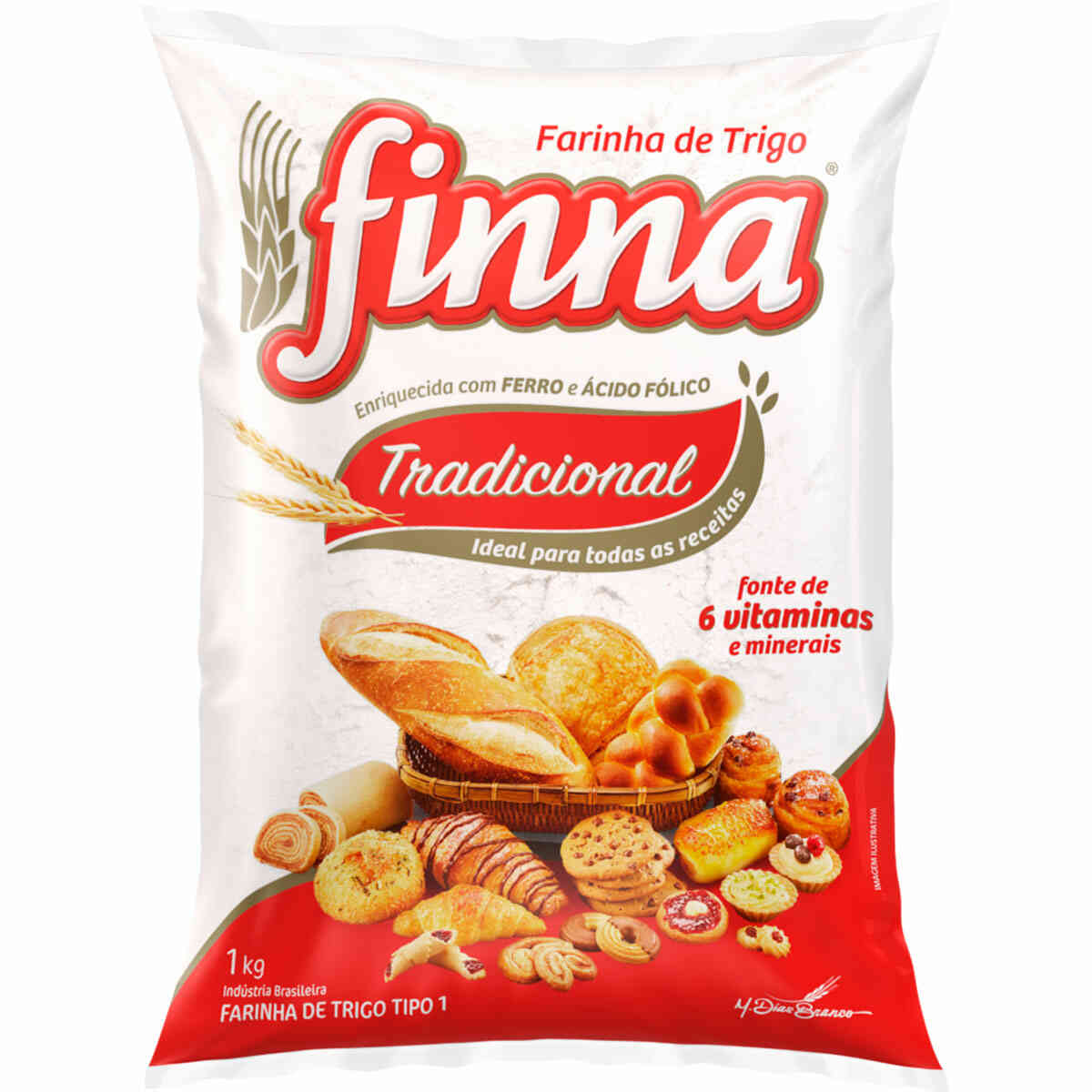 Farinha de Trigo Finna sem Fermento 1kg
