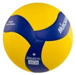 bola mikasa microfibra amarelo e azul tamanho 5 v330w (mp)