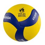 bola mikasa microfibra amarelo e azul tamanho 5 v330w (mp)