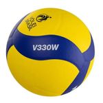bola mikasa microfibra amarelo e azul tamanho 5 v330w (mp)