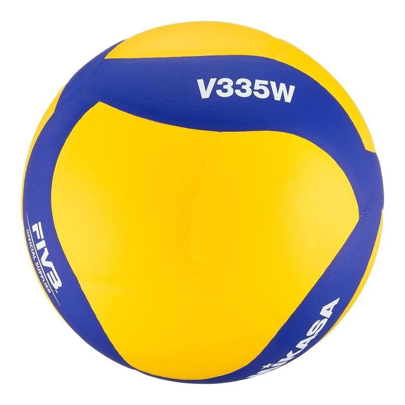 bola mikasa couro sintético costurado amarelo tamanho 5 v335w (mp)