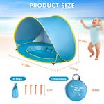 barraca de praia banafich para bebês azul a-bi