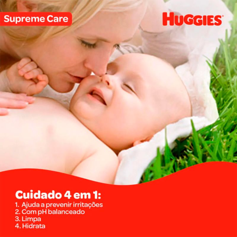 lenço umedecido huggies supreme care leve mais por menos 192 unidades