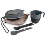 kit acampamento 6 peças uco cinza a-bi