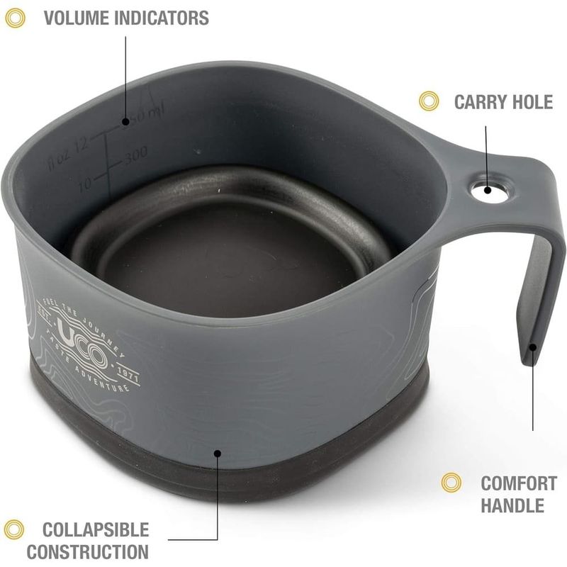 kit acampamento 6 peças uco cinza a-bi