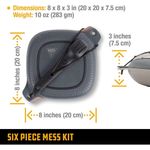 kit acampamento 6 peças uco cinza a-bi