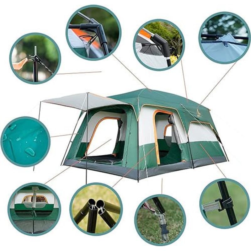 barraca ktt extra grande para 12 pessoas verde a-bi