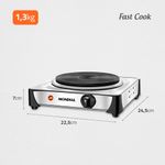 fogão elétrico de mesa 1 boca mondial fast cook inox 127v - fe04