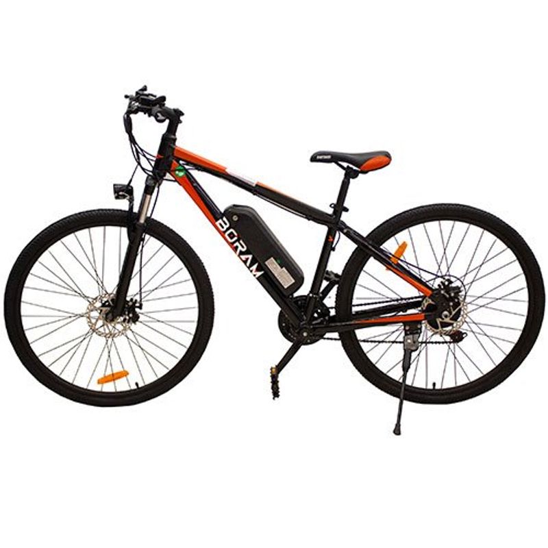 bicicleta elétrica mountain bike boram aro 26 250w laranja mb-02