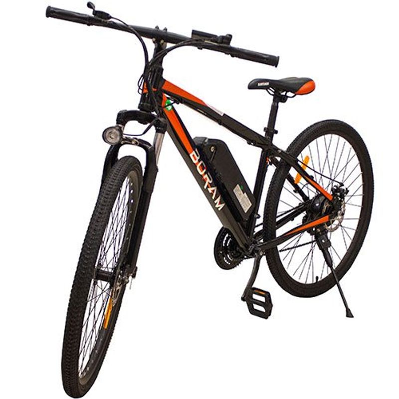 bicicleta elétrica mountain bike boram aro 26 250w laranja mb-02