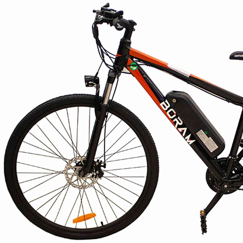 bicicleta elétrica mountain bike boram aro 26 250w laranja mb-02