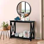 mesa lateral super deal mdf 80x30x99,8cm preto a-bi