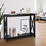 mesa lateral super deal mdf 80x30x99,8cm preto a-bi