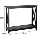 mesa lateral super deal mdf 80x30x99,8cm preto a-bi