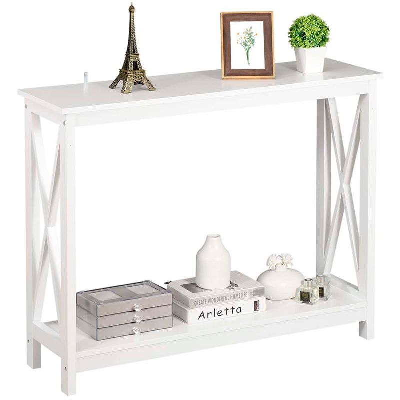 mesa lateral super deal mdf 80x30x99,8cm branco a-bi