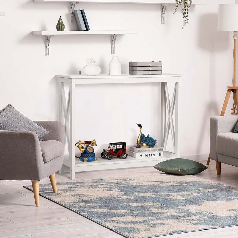 mesa lateral super deal mdf 80x30x99,8cm branco a-bi