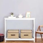 mesa lateral super deal mdf 80x30x99,8cm branco a-bi
