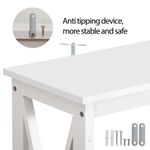 mesa lateral super deal mdf 80x30x99,8cm branco a-bi