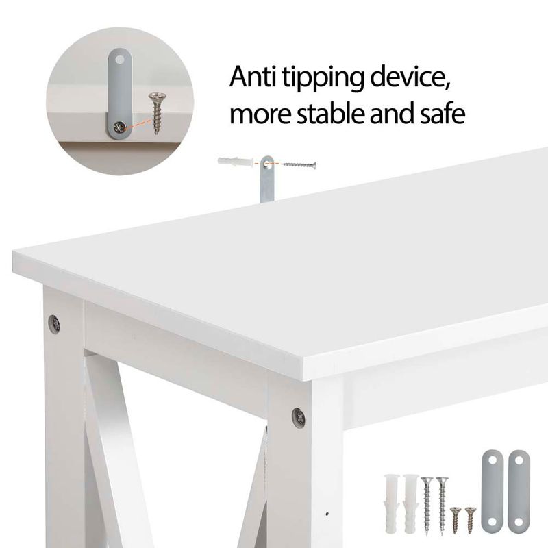 mesa lateral super deal mdf 80x30x99,8cm branco a-bi