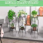 suporte de plantas vecelo em metal 69x31,5x31,5cm preto a-bi