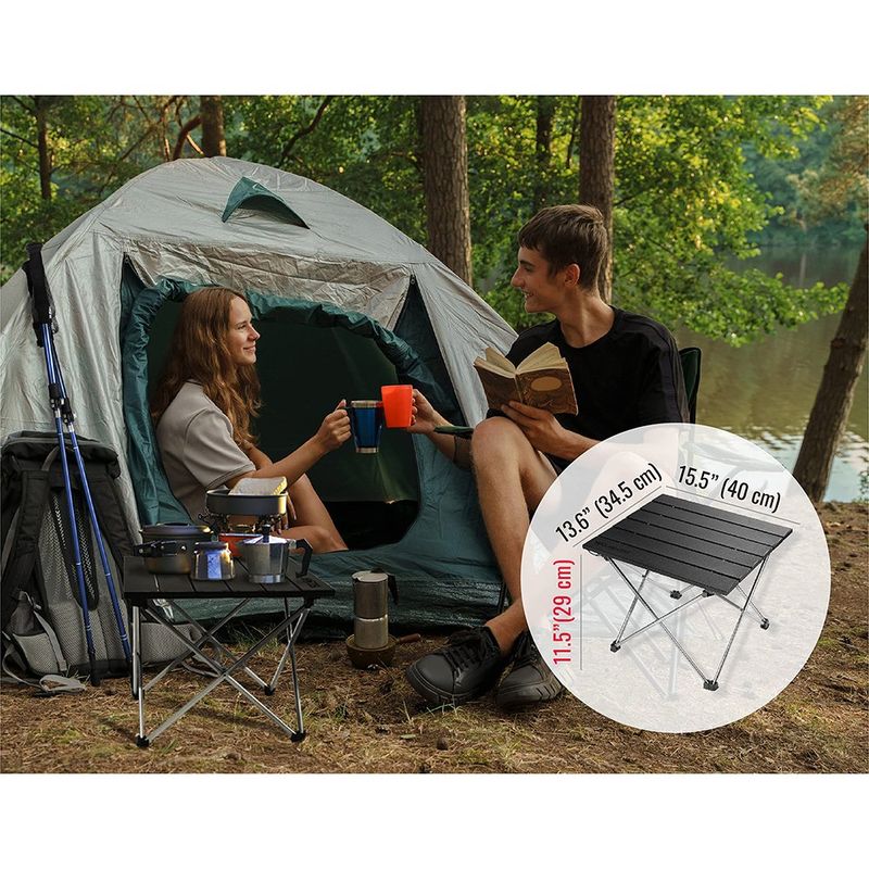 mesa de acampamento dobrável portátil trekology 29,2x39,4x34,5cm preto a-bi