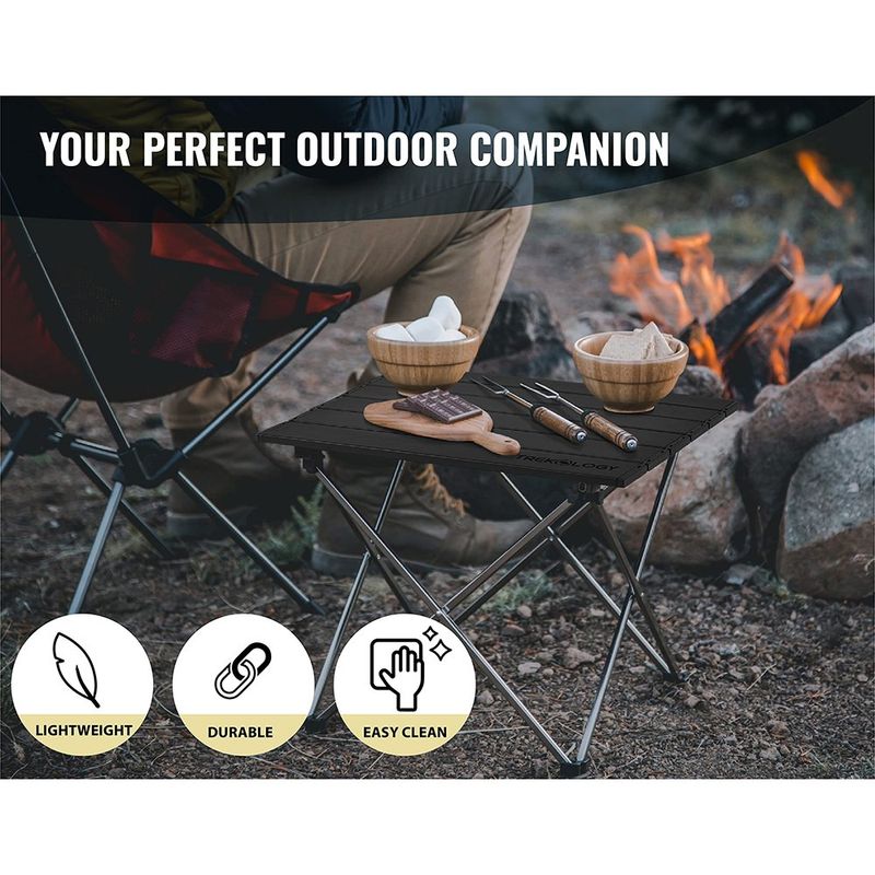 mesa de acampamento dobrável portátil trekology 29,2x39,4x34,5cm preto a-bi