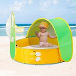barraca de praia para bebês fbsport proteção uv fps50+ e aro de basquete - bolas não incluídas a-bi