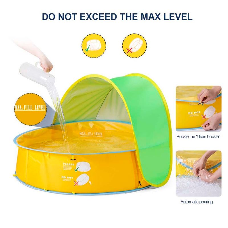 barraca de praia para bebês fbsport proteção uv fps50+ e aro de basquete - bolas não incluídas a-bi