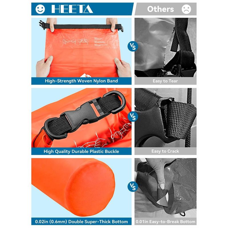 bolsa impermeável 10 litros heeta laranja a-bi