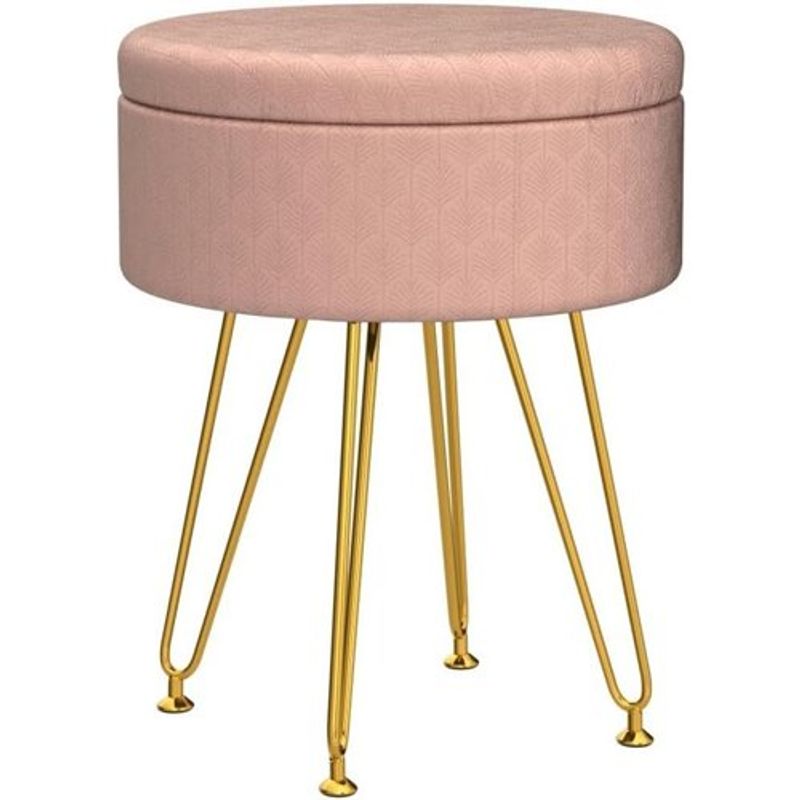 puff banqueta cpintltr veludo blush a-bi